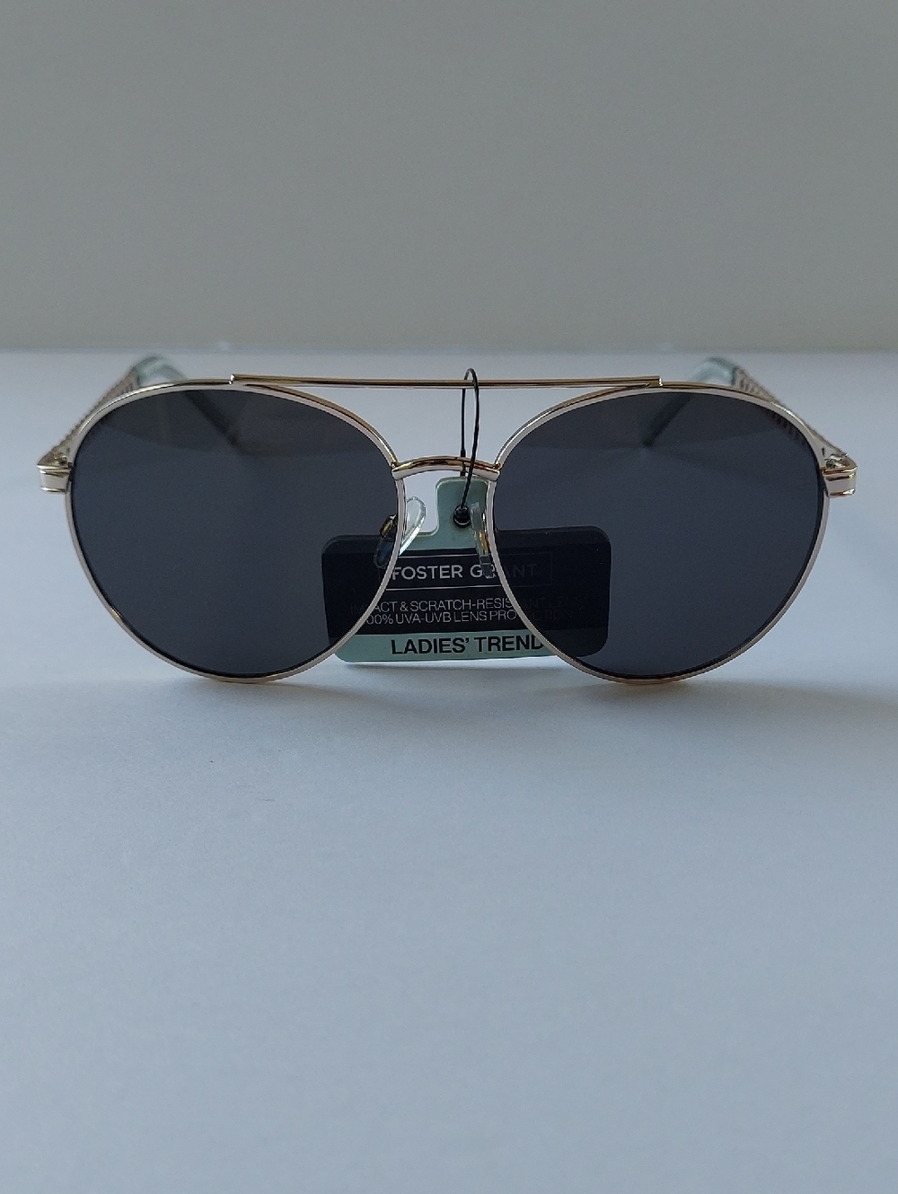 Foster Grand Gold Frame Sunglasses with Dark Gray Lenses